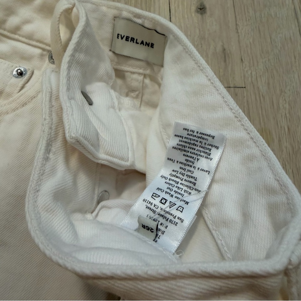 Everlane The A-Line Denim White Shorts - Picture 4 of 4